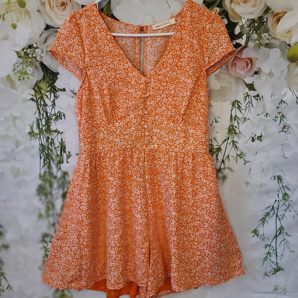 Love crazy Orange Romper